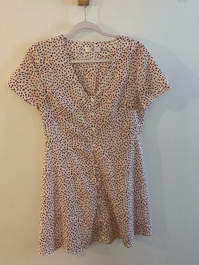 Short Sleeve Button-Front Dress